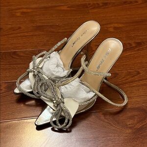 Public Desire Silver Strappy Heels